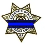 A police badge with the words " sheriff 's office columbia county ga ".